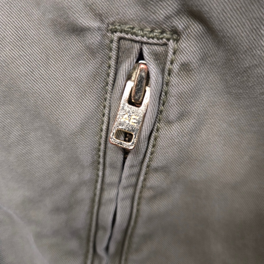 American‎ Eagle Outfitters Olive Green Utility Anorak Jacket Hooded Zip Pockets - Picture 3 of 13